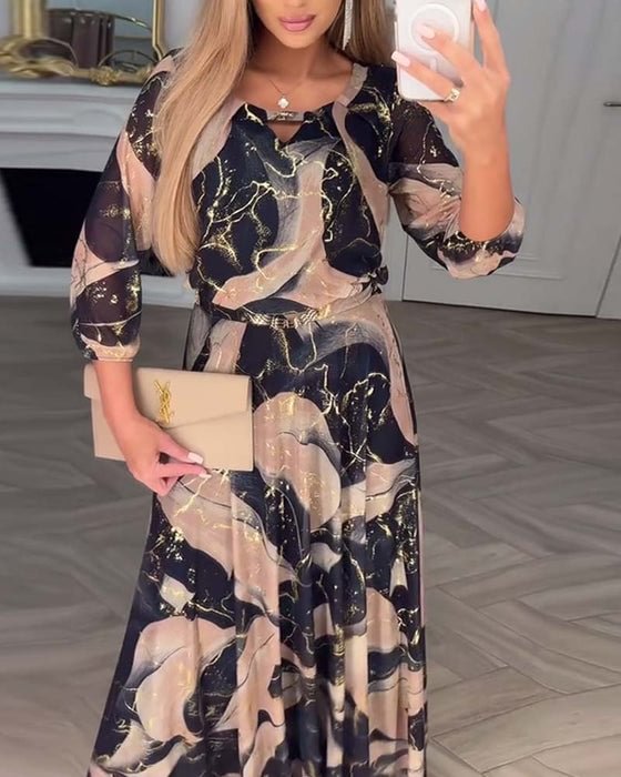 Veronica | Floral Chiffon Print Dress