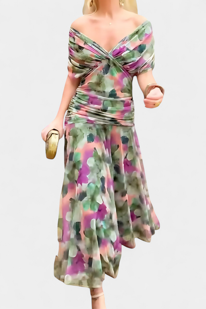 Mary | V-Neck Floral Maxi Dress