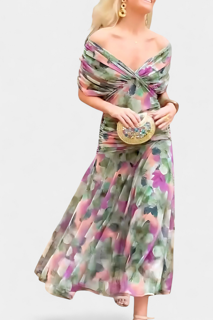 Mary | V-Neck Floral Maxi Dress