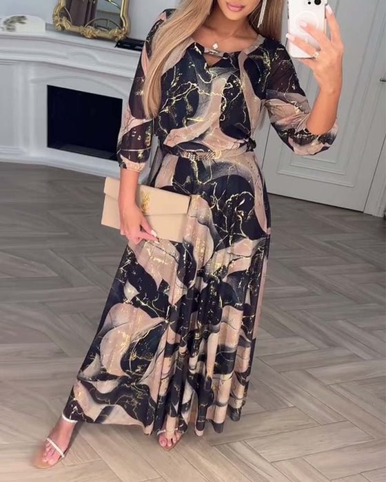 Veronica | Floral Chiffon Print Dress