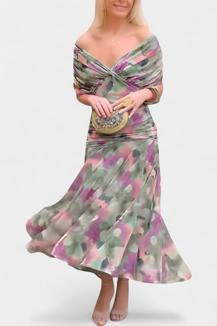 Mary | V-Neck Floral Maxi Dress