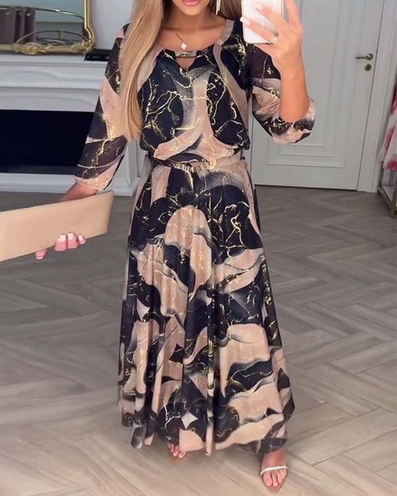 Veronica | Floral Chiffon Print Dress