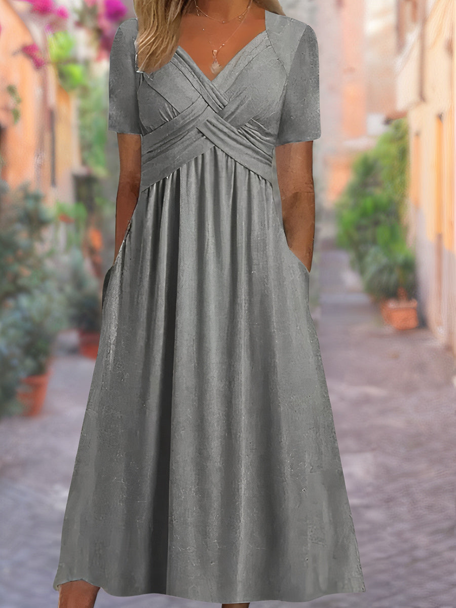 Shirley | V-Neck Dress with Tummy Control