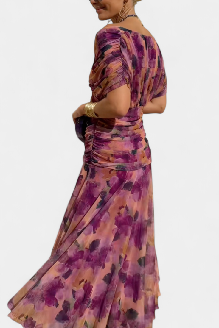 Mary | V-Neck Floral Maxi Dress