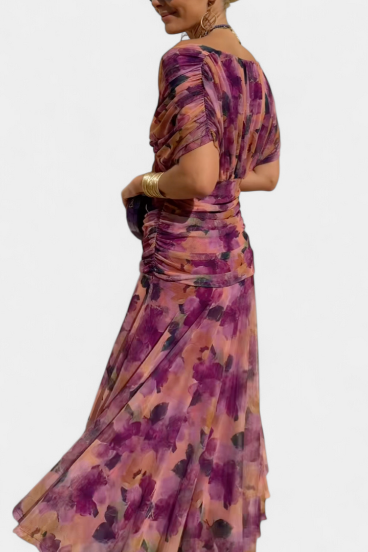 Mary | V-Neck Floral Maxi Dress