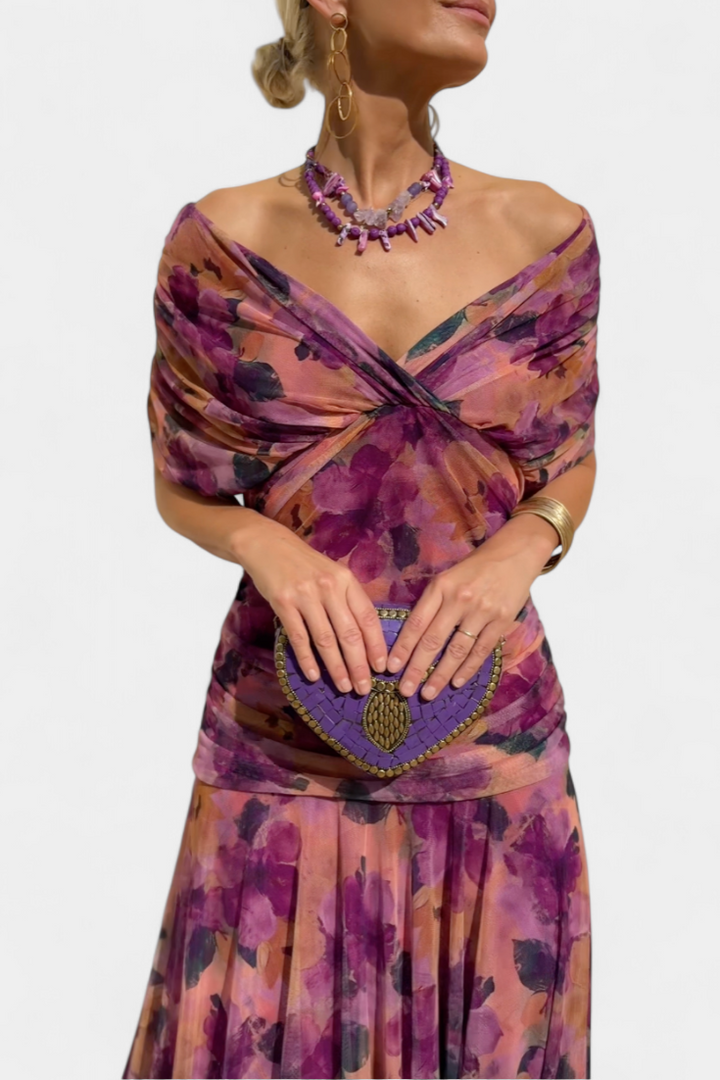 Mary | V-Neck Floral Maxi Dress