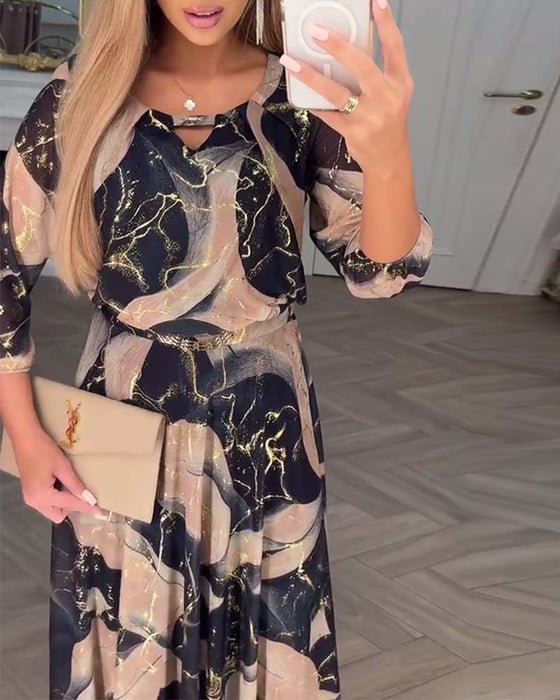 Veronica | Floral Chiffon Print Dress