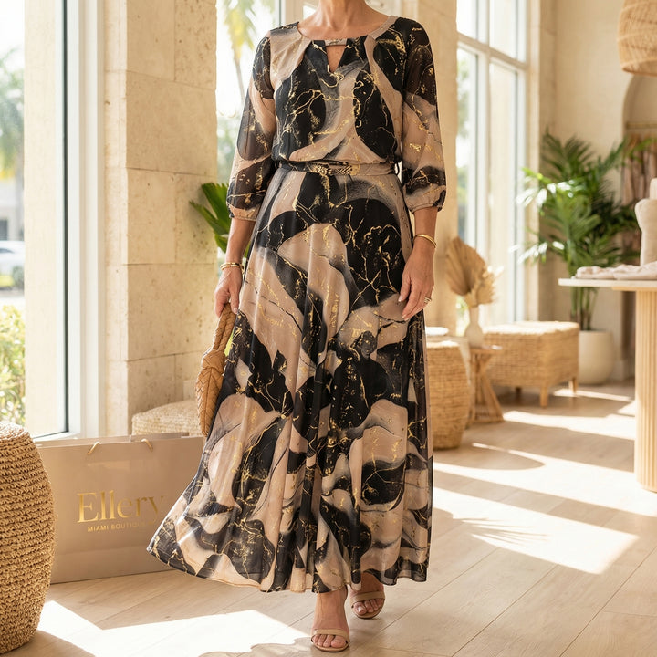 Veronica | Floral Chiffon Print Dress