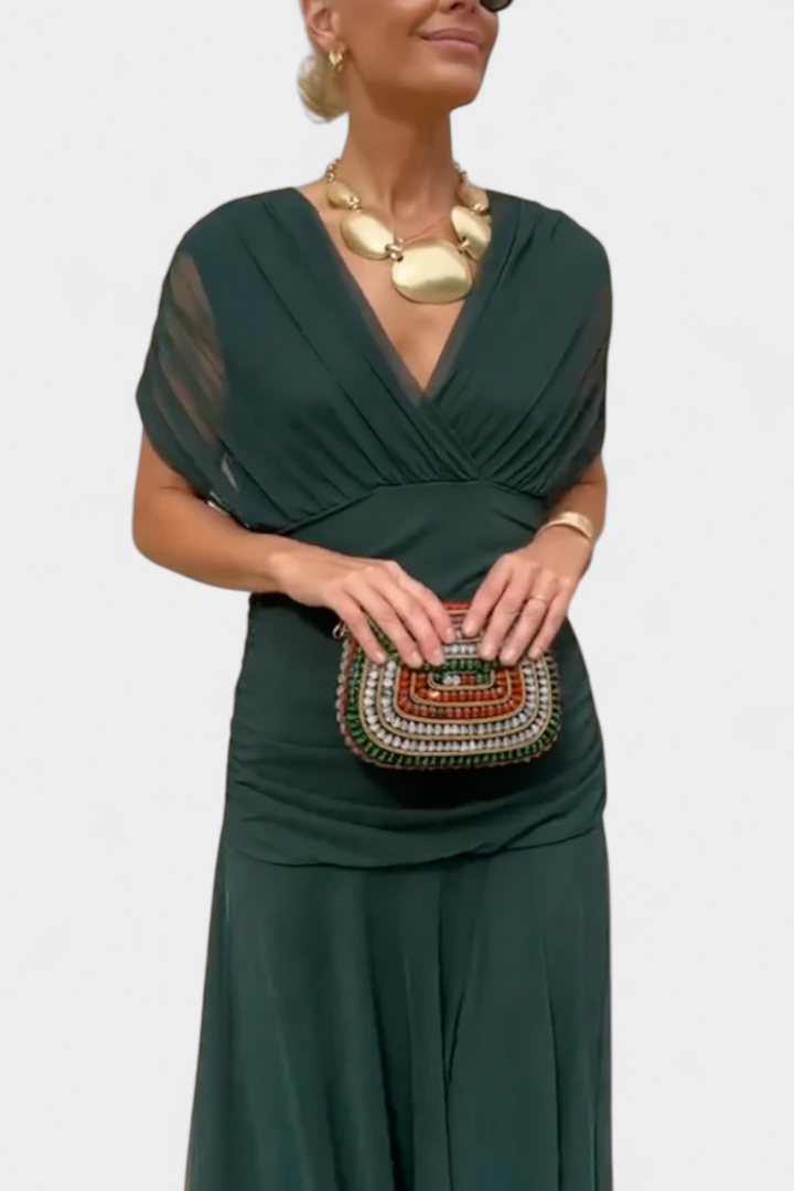 Mary | V-Neck Floral Maxi Dress