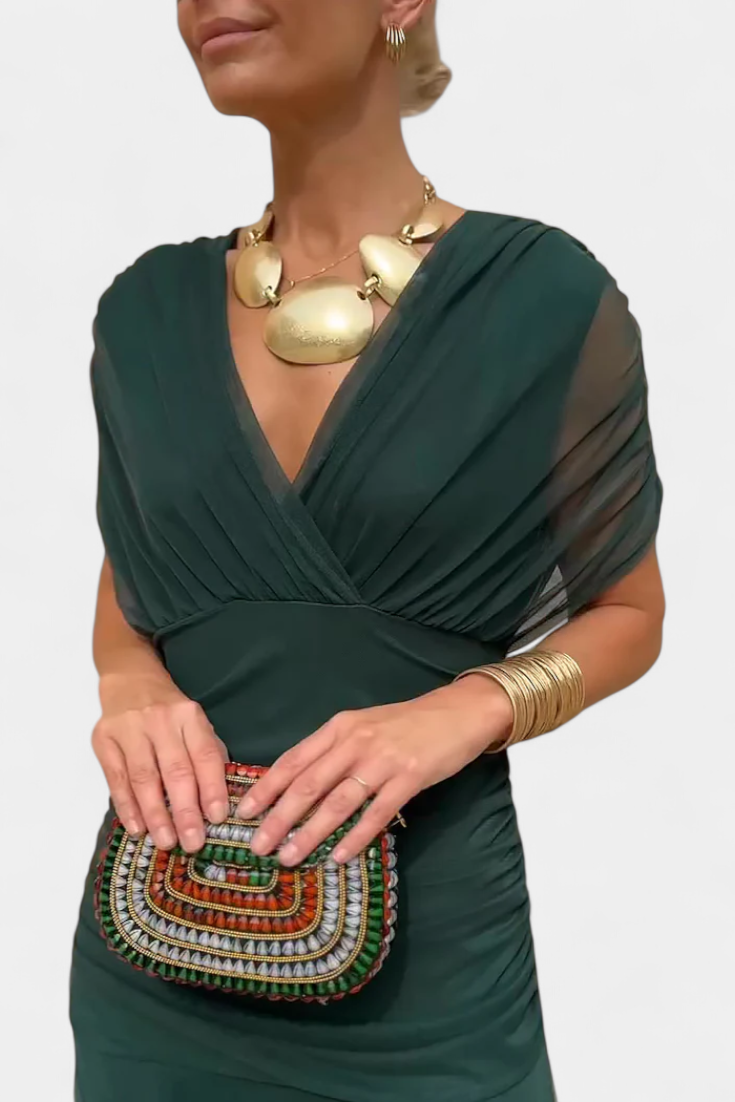 Mary | V-Neck Floral Maxi Dress